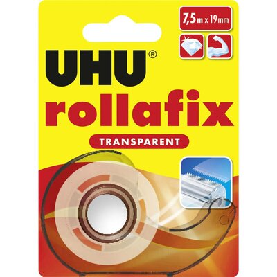 UHU rollafix TRANSPARENT 36955 Ragasztószalag Átlátszó (H x Sz) 7.5 m x 19 mm 1 db