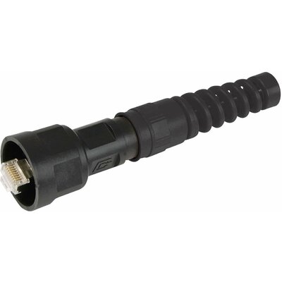 STX V1 RJ45 dugókészlet, műanyag, 1 dugó, egyenes Pólus: 8P8C fekete Telegärtner J80026A0010