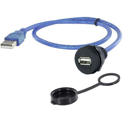 USB 2.0 (A-típus) Sasszé alj, beépíthető 1310-1018-01 M22 1310-1018-01 encitech Tartalom: 1 db