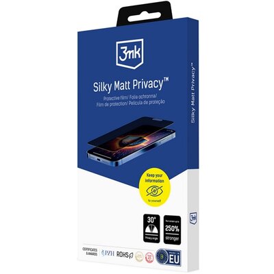 3MK SILKY MATT PRIVACY képernyővédő fólia (matt, tükröződésmentes, tokbarát, betekintés védelem) ÁTLÁTSZÓ [Google Pixel 8 Pro]