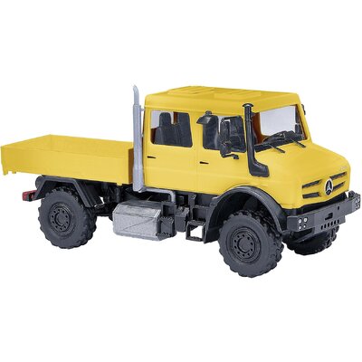 Busch 51080 H0 Tehergépjármű modell Mercedes Benz Unimog U 5023, sárga