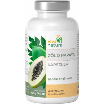 Viva natura zöld papaya vegetáriánus étrend-kiegészítő kapszula 60 db