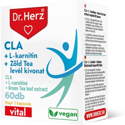 Dr.herz cla+l-karnitin+zöld tea kivonat kapszula 60 db