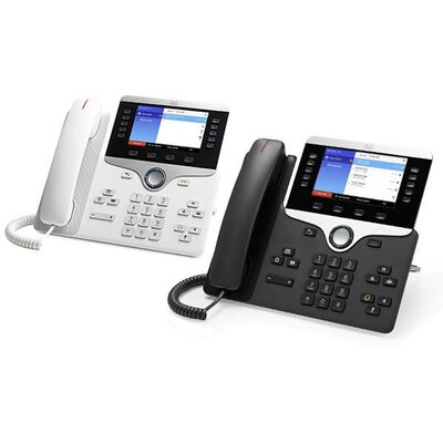 Cisco CP-8851-3PCC-K9= Rendszertelefon, VoIP Színes kijelző Antracit