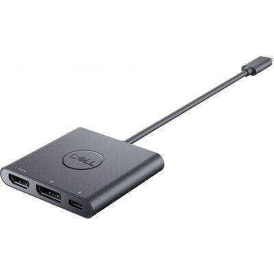 Dell USB-C®, Monitor Átalakító [1x USB-C® dugó - 1x HDMI alj, DisplayPort alj, USB-C® alj] Dell Adapter USB-C to HDMI/DP with Power 0.18 m