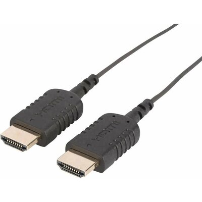 ednet HDMI Csatlakozókábel HDMI-A dugó, HDMI-A dugó 2.00 m Fekete 84458 4K UHD, extrém vékony, aranyozott érintkező HDMI kábel