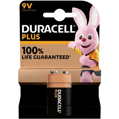 Duracell Plus-9V B1 9V-os elem Alkáli mangán 9 V 1 db