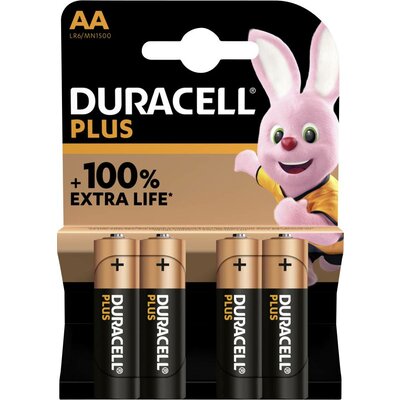 Duracell Plus-AA K4 Ceruzaelem Alkáli mangán 1.5 V 4 db