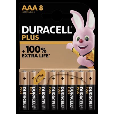 Duracell Mikroelem Plus-AAA K8 Alkáli mangán 1.5 V 8 db