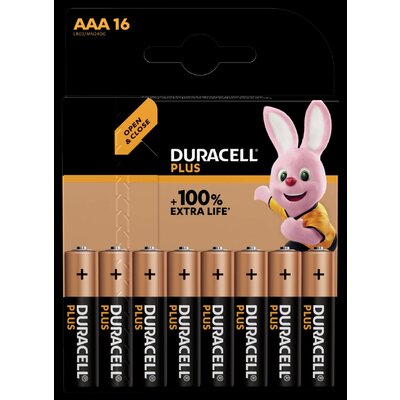 Duracell Mikroelem Plus-AAA CP16 Alkáli mangán 1.5 V 16 db