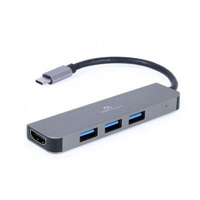 Gembird A-CM-COMBO2-01 USB-C® (USB 3.1) Multiport hub Szürke