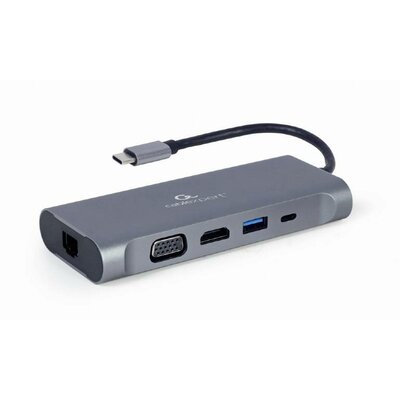 Gembird A-CM-COMBO7-01 USB 3.2 hub Szürke