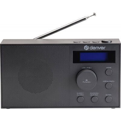 Denver DAB-51B Asztali rádió DAB+, DAB, FM USB, AUX Ébresztő funkció Fekete