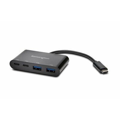 Kensington CH1000 USB-C 4-Port Hub 2+2 port USB 3.0 hub Fekete