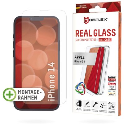 DISPLEX Real Glass + Case Kijelzővédő üveg iPhone 14 1 db 1710