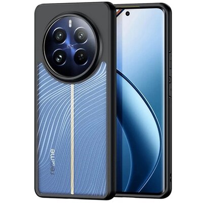 DUX DUCIS AIMO szilikon telefonvédő (ütésállóság, kameravédő, matt, hullám) FEKETE [Realme 12 Pro Plus / 12 Pro]