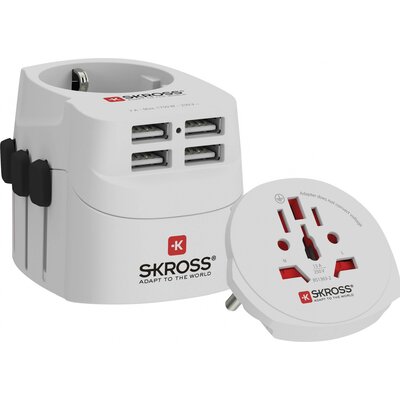 Skross 1302471 Úti adapter PRO Light USB (4xA) - World