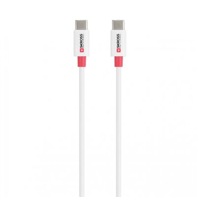 Skross USB kábel USB 2.0 USB-C® dugó, USB-C® dugó 2.00 m Fehér Kerek SKCA0006C-CMULTICN