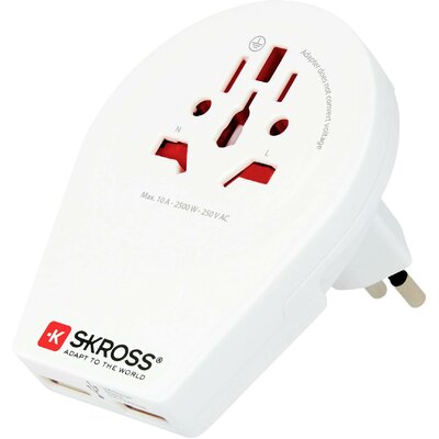 Skross 1.500269 Úti adapter World to Swiss+Italy+Brazil