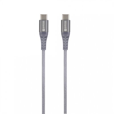 Skross USB kábel USB 2.0 USB-C® dugó, USB-C® dugó 1.20 m Space szürke Kerek, Hajlékony, Anyag köpeny SKCA0017C-C120CN