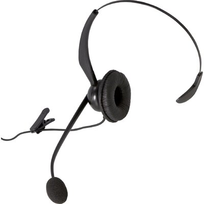 Auerswald COMfortel H-200 Telefon On Ear headset Vezetékes Mono Fekete Noise Cancelling