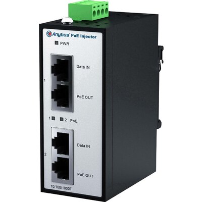 Anybus AWB4006 AWB4006 PoE injektor RJ-45 12 V/DC, 24 V/DC, 36 V/DC, 48 V/DC, 57 V/DC 1 db