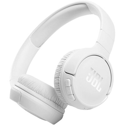 JBL Tune 510BT On Ear fejhallgató Bluetooth® Fehér Headset, Összehajtható, Elemtöltés kijelzés, Mikrofon némítás