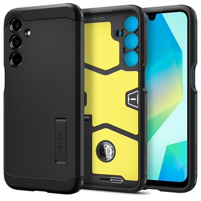 SPIGEN ACS08889 SPIGEN TOUGH ARMOR szilikon telefonvédő (ütésállóság, kitámasztó) FEKETE [Samsung Galaxy A16 5G (SM-A166) / Galaxy A16 4G (SM-A165)]