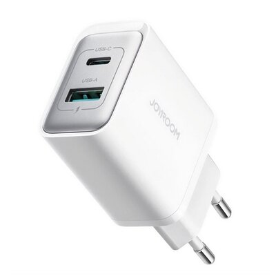 JOYROOM JR-TCF15 JOYROOM hálózati töltő USB+Type-C aljzat (30W, PD gyorstöltő 3.0) FEHÉR