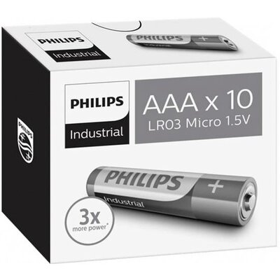 Mikroelem Philips Industrial LR03 Alkáli mangán 10 db