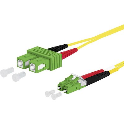 Metz Connect 151P1EAJA10E Üvegszál LWL Csatlakozókábel [2x SC APC dugó - 2x LC dugó] 9/125 µ Singlemode OS2 1.00 m
