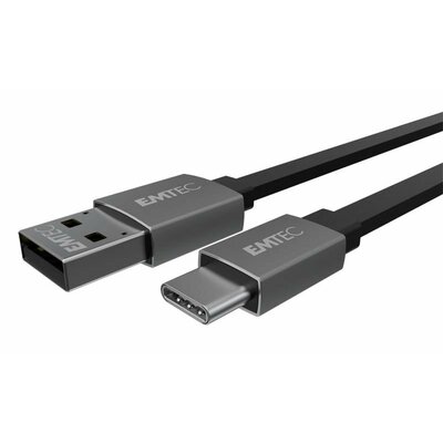 Emtec USB kábel USB-A dugó, USB-C® dugó 1.20 m Fekete ECCHAT700TC