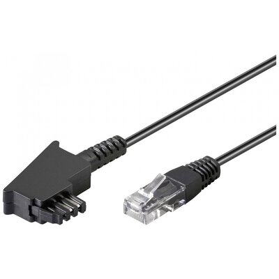 Goobay DSL Csatlakozókábel [1x RJ45 dugó - 1x TAE-F dugó] 3.00 m Fekete