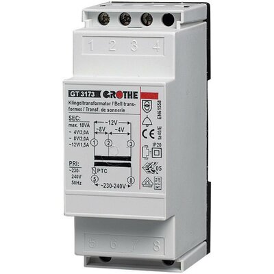 Grothe 14201 Csengő transzformátor 8 V/AC 1 A