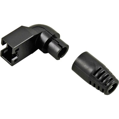 Törésgátló RJ45 csatlakozó dugóhoz, fekete, könyök, Hirose Electronic RJ45-KS90UD