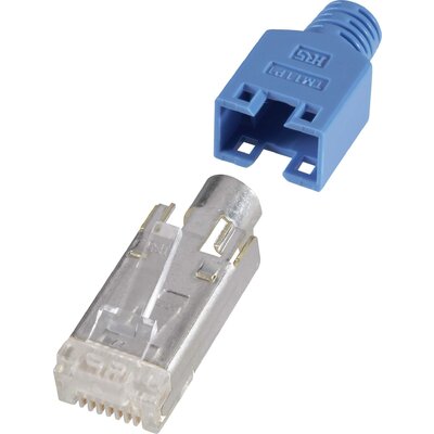 RJ45 CAT 5e egyenes dugó 8P8C 10 db-os készlet, kék színű Hirose Electronic 973088