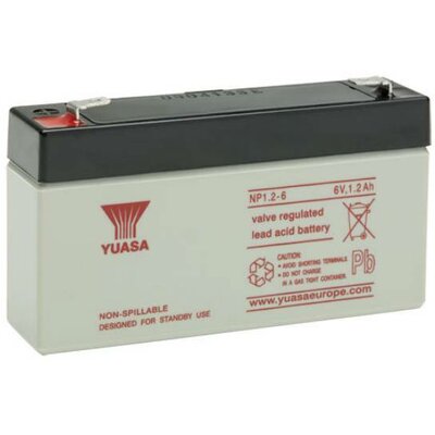 Yuasa Ólomakku 6 V 1.2 Ah Ólom-vlies (AGM) (Sz x Ma x Mé) 97 x 54.50 x 25 mm Kis önkisülés