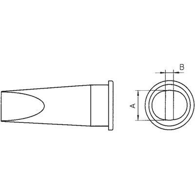 Weller pákahegy LHT sorozat LHT-E Kétoldalt lapított 6.7 mm