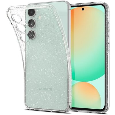 SPIGEN ACS08617 SPIGEN LIQUID CRYSTAL GLITTER szilikon telefonvédő (ütésállóság, légpárnás sarok, csillámporos) ÁTLÁTSZÓ [Samsung Galaxy S24 FE (SM-S721)]