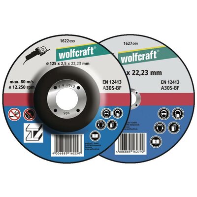 Wolfcraft 1620300 Vágótárcsa, hajlított 115 mm 5 db Fém