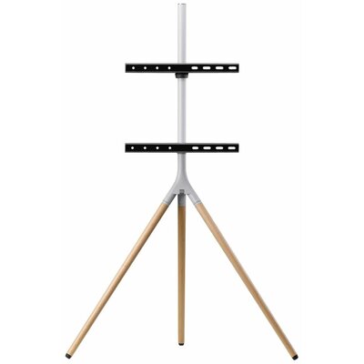 One For All 65 TV Stand Tripod Oak & Silver grey TV talp Állítható magasságú, Dönthető 81,3 cm (32) - 165,1 cm (65) Csuklóval mozgatható, Állítható magasságú,