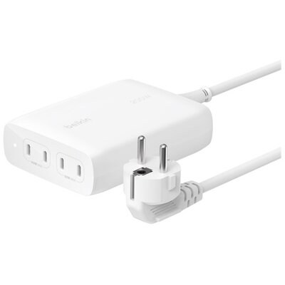 BELKIN WCH015VFWH BELKIN BOOST CHARGE PRO hálózati töltő állomás 4 Type-C aljzat (200W, GaN, PD gyorstöltő 3.0) FEHÉR