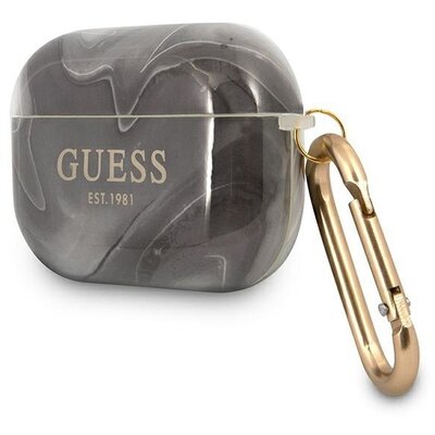 GUESS tok APPLE AirPods Pro GUAPUNMK (Marble Collection) fekete