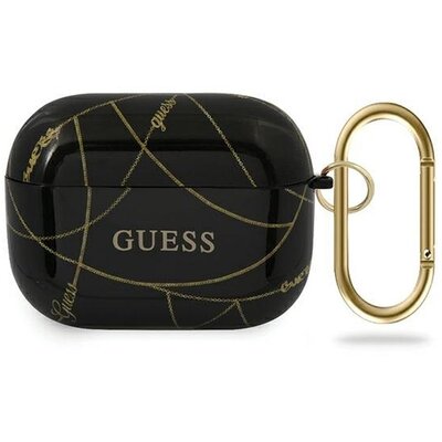 GUESS tok APPLE AirPods Pro GUACAPTPUCHBK (Gold Chain Collection) fekete