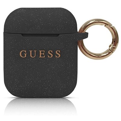 GUESS tok APPLE AirPods 1/2 GUACCSILGLBK (Silicone Glitter) black