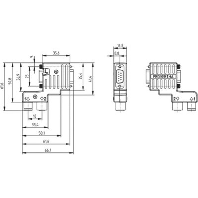 Provertha 40-1492122 Érzékelő-/működtető összekötő, konfekcionálatlan Adapter, Y 1 db