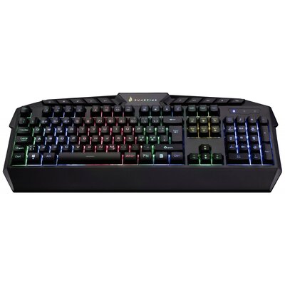 Verbatim SureFire KingPin RGB Gaming Multimedia Keyboard Vezetékes Gamer billentyűzet Északi, QWERTY Fekete Világít