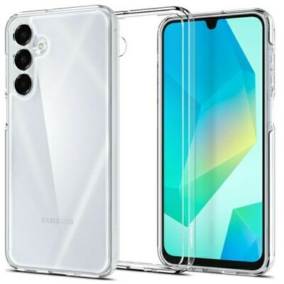 Samsung Galaxy A16 4G / A16 5G SM-A165F / A166B, Műanyag hátlap védőtok + szilikon keret, Spigen Ultra Hybrid, átlátszó