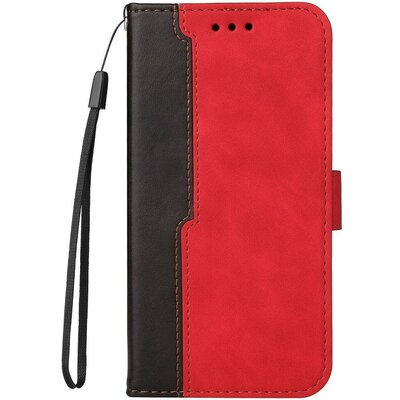 Xiaomi 14, Oldalra nyíló tok, stand, kártyatartóval, kézpánttal, Wooze Colour Wallet, piros