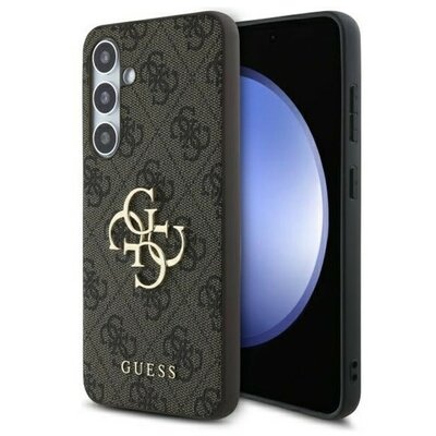 Guess 4G Big Metal Logo Samsung Galaxy S24 FE hátlap tok, barna